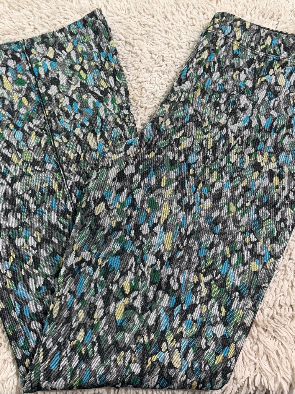 Rosetta Getty patterned and jacquard trousers knit blend multi color size medium